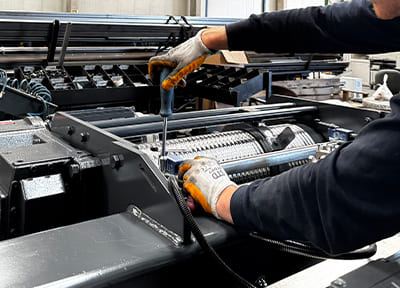Double girder crane hoist trolley under production at the Wimac plant